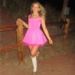 Magic Moves Corset Dress- Dark pink